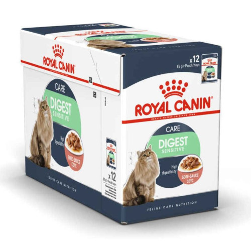 Влажный корм для котов с чувствительным пищеварением Royal Canin Digestive Care в соусе 12 шт х 85 г