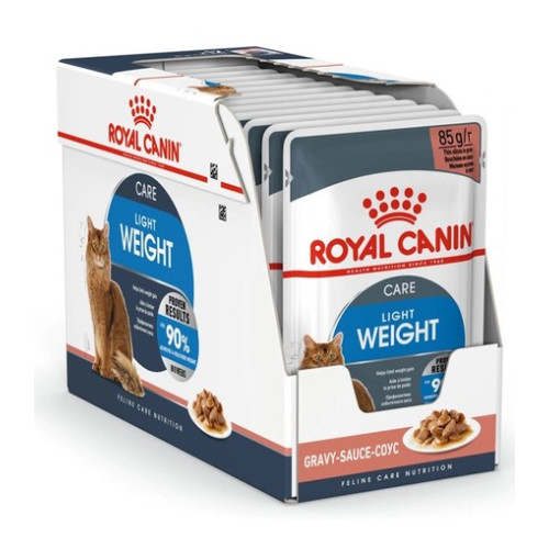 Вологий корм для кішок при ожирінні та надмірній вазі Royal Canin Light Weight Care у соусі 12 шт х 85 г
