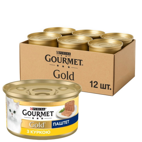 Вологий корм для котів Purina Gourmet Gold Паштет з куркою 12х85 г