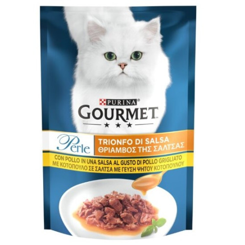 Вологий корм для дорослих кішок Purina Gourmet Perle міні-філе з куркою в соусі 13 шт по 85 г
