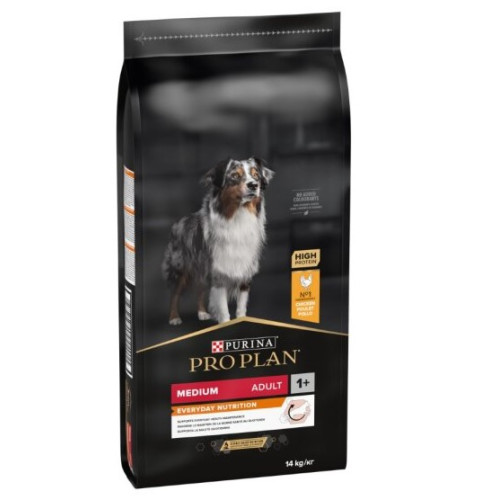 Сухий корм для дорослих собак середніх порід Purina Pro Plan Dog Adult Medium Everyday Nutrion з куркою 14 кг