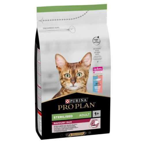 Сухой корм для стерилизованных кошек Purina Pro Plan Cat Adult Sterilised Savoury Duo Сod & Тrout с треской и форелью  1.5 (кг)