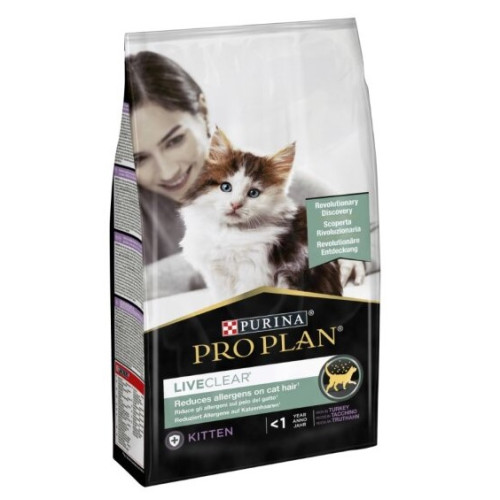 Сухий корм для кошенят Purina Pro Plan LiveClear Kitten Turkey з індичкою 1.4 кг