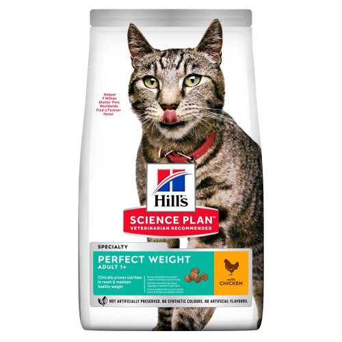 Сухой корм для кошек Hill's SP Feline Adult Perfect Weight, идеальный вес, с курицей 1.5 (кг)