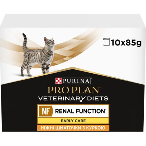 Влажный корм для кошек при заболеваниях почек на ранних стадиях Purina Pro Plan Veterinary Diets NF - Renal Function Early Care Feline 10 шт по 85 г