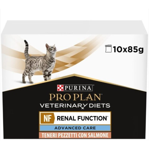 Вологий корм для кішок при захворюваннях нирок Purina Pro Plan Veterinary Diets NF - Renal Function Feline 10 шт по 85 г (лосось)