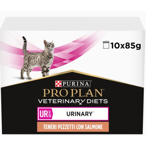Влажный корм для кошек при заболеваниях мочевыводящих путей Purina Veterinary Diets UR St/Ox - Urinary Feline 10 шт по 85 г (лосось)