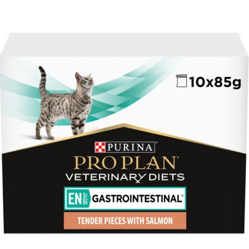 Влажный корм для котов при заболеваниях желудочно-кишечного тракта Purina Pro Plan Veterinary Diets EN - Gastrointestinal Feline 10 шт по 85 г (лосось)