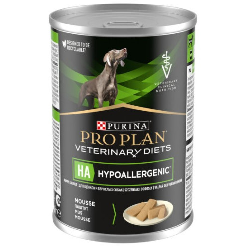 Вологий корм для собак при харчовій алергії Purina Pro Plan Veterinary Diets HA - Hypoallergenic Canine 400 г