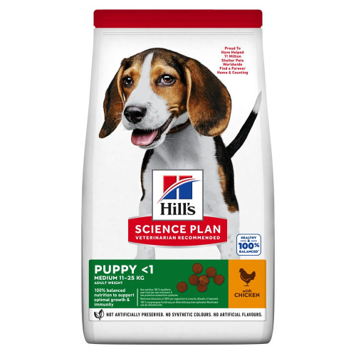 Сухой корм Hill's Science Plan Canine Puppy Medium Breed для щенков средних пород с курицей 2.5 (кг)