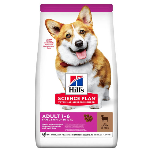Сухой корм Hills Science Plan Adult Small & Mini для взрослых собак мини и малых пород, с ягненком и рисом 1.5 (кг)