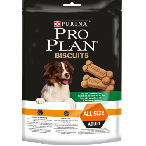 Ласощі для собак Purina Pro Plan Biscuits All Size Adult Lamb для підтримки здоров'я зубів 400 г (ягня)