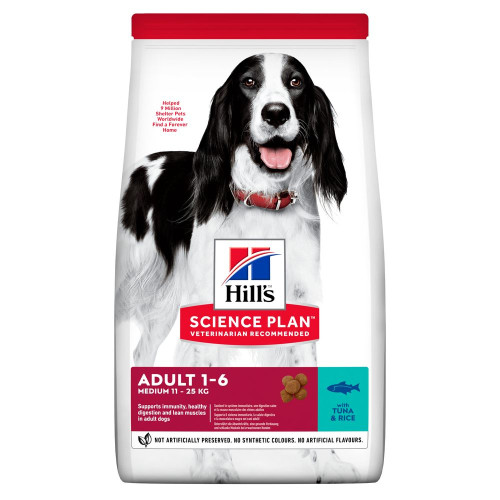 Сухой корм Hill's Science Plan Adult Medium для взрослых собак средних пород с тунцем 2.5 (кг)
