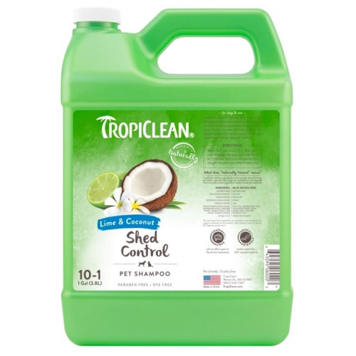 Шампунь для прискорення линяння кішок та собак TropiClean Lime & Coconut (Лайм та кокос)  3.8 (л)