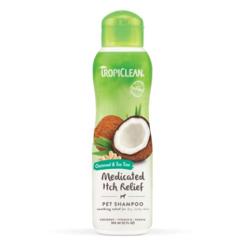 Лечебный шампунь для собак с сухой кожей TropiClean Oatmeal & Tea Tree (Овсяная мука и чайное дерево) 355 (мл)
