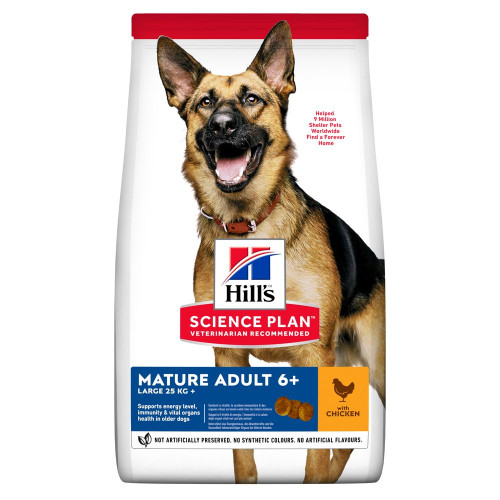 Сухой корм Hills SP Can Mature Adult 6+ для зрелых собак больших пород, с курицей, 14 кг