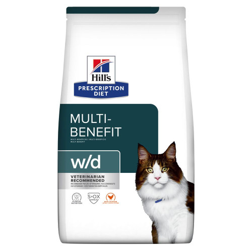 Сухий корм для кішок Hill's Prescription Diet w/d Multi-Benefit при цукровому діабеті, коліках та закрепі 1.5 (кг)