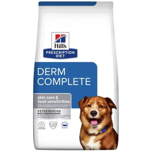 Сухой корм Hill's Prescription Diet Canine Derm Complete для собак при пищевой аллергии и атопическом дерматите 4 (кг)