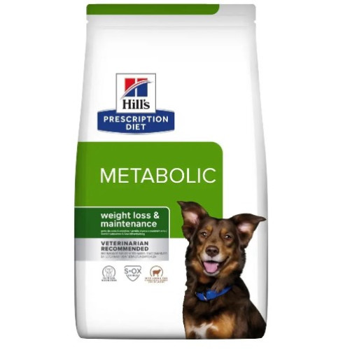 Сухий корм Hill’s Prescription Diet Metabolic для дорослих собак, контроль ваги, з ягням та рисом, 1,5 кг