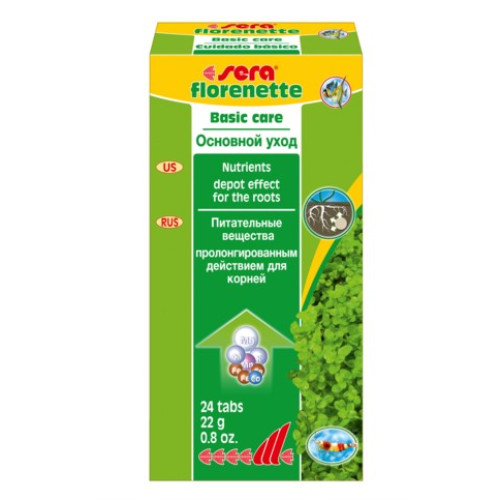 Акваріумне добриво для рослин у таблетках Sera Florenette A, 24 таблетки на 480 л