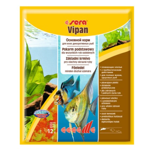 Корм для аквариумных рыб всех видов Sera Vipan Nature, хлопья 12 г