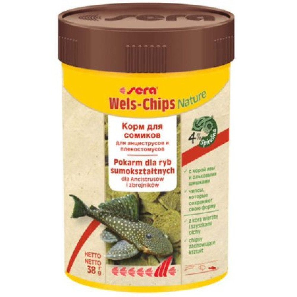 Корм для соміків Sera Wels-Chips Nature у формі чипсів (ID