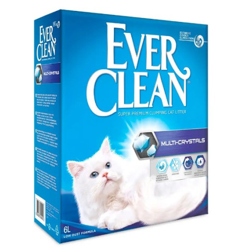 Наповнювач для котячого туалету Ever Clean Multi-Crystals - бентонітовий, без ароматизатора 6 (кг)