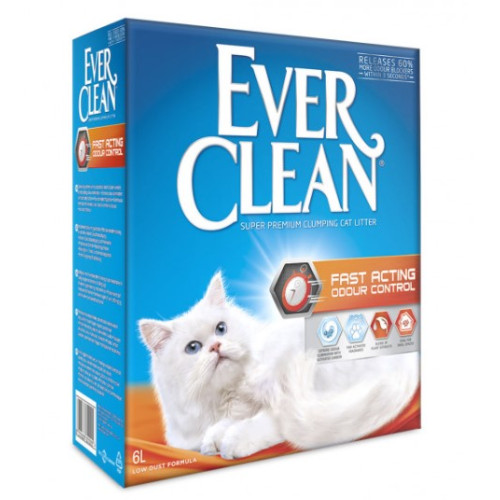 Наполнитель для кошачьего туалета Ever Clean Fast Acting Быстрое действие - бентонитовый 6 (кг)