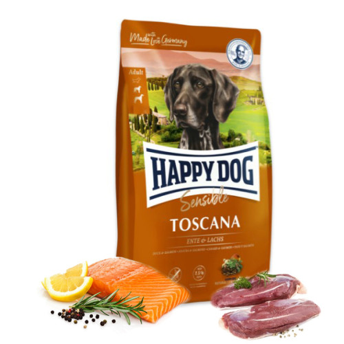 Сухий корм для дорослих стерилізованих собак усіх порід Happy Dog Sensible Toscana 12.5 кг (Лосось та качка)