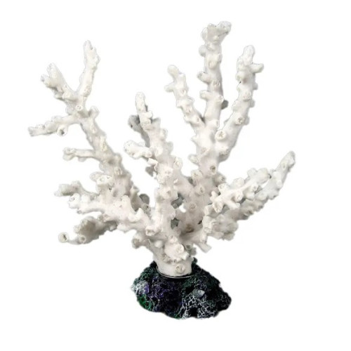 Декорація для акваріума "Корал білий" 19х10х20 см