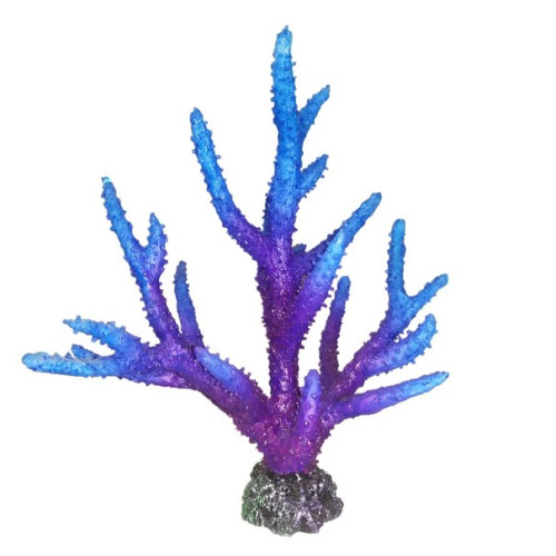 Декорація для акваріума "Корал синій" 20х14х21 см