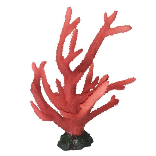 Декорация для аквариума "Коралл красный" 23х22х26 см