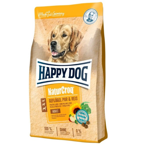 Сухой корм для взрослых собак Happy Dog NaturCroq Geflugel&Reis, с птицей и рисом 4 (кг)