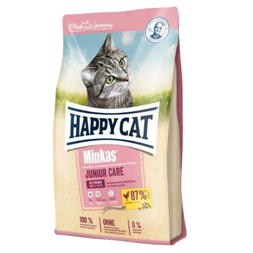 Сухой корм для котят от 4 до 12 месяцев Happy Cat Minkas Junior Care Geflugel, с птицей 500 (г)