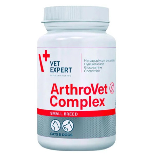 Пищевая добавка Vet Expert ArthroVet Complex Small Breed&Cats для здоровья хрящей и суставов, 60 таб