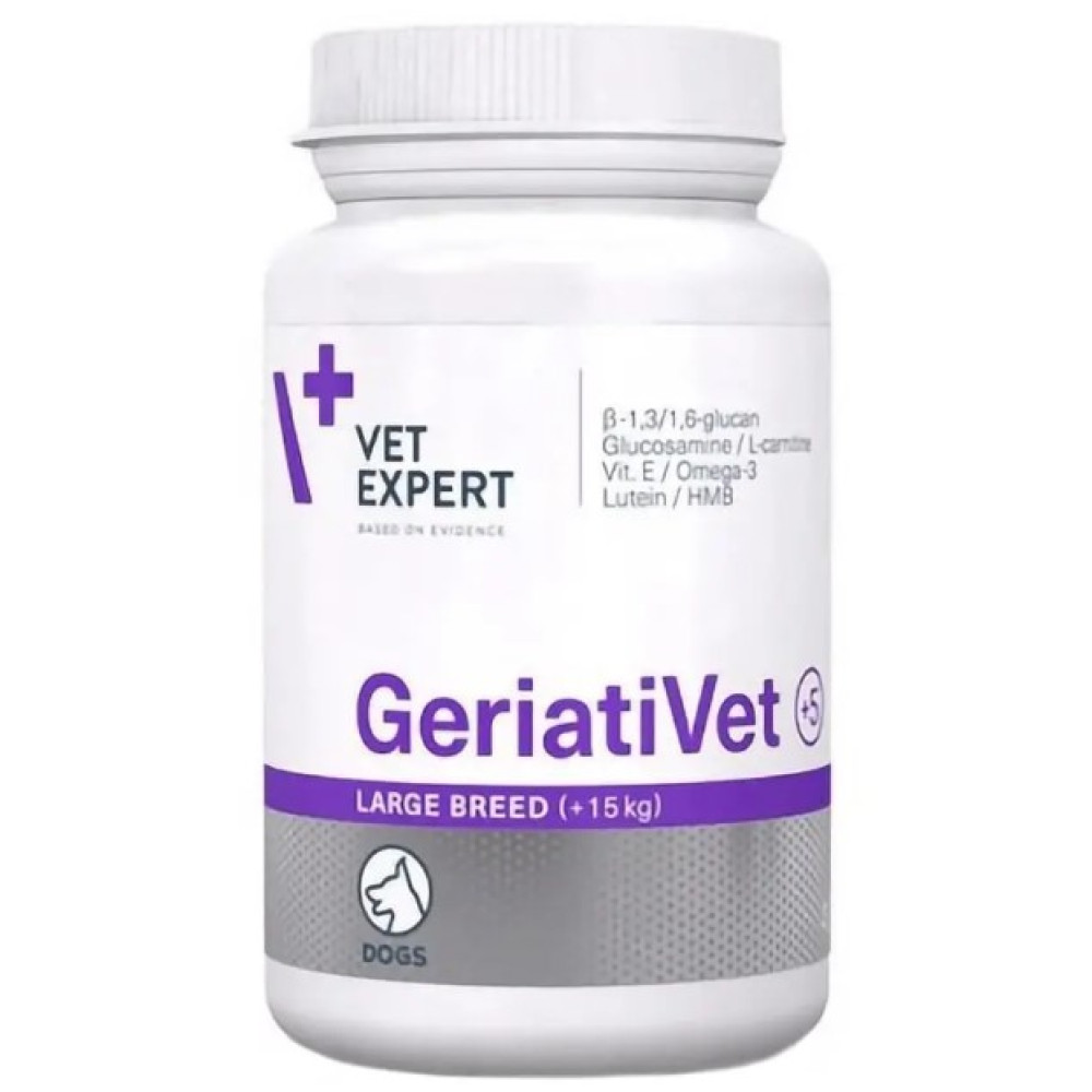 Витамины Vet Expert GeriatiVet Dog Large Breed для собак зрелого возраста от 15 кг, 45 таб