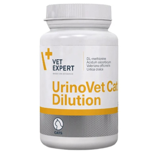 Харчова добавка для котів Vet Expert UrinoVet Cat Dilution при сечокам'яній хворобі, 45 капсул