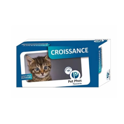 Вітамінно-мінеральний комплекс Pet-Phos CROISSANCE CROWTH CAT – для кошенят, вагітних та лактуючих кішок, 96 таб
