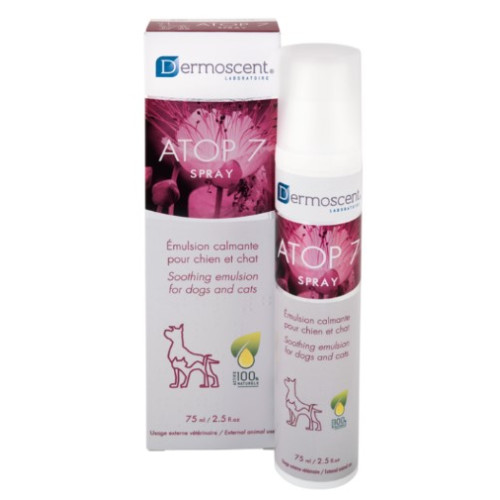 Успокаивающий спрей Dermoscent ATOP 7 Spray без стероидов при аллергии и атопии у кошек и собак, 75 мл