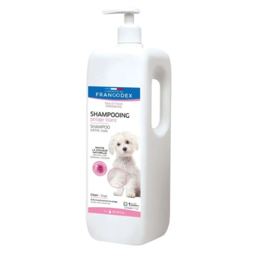 Шампунь Laboratoire Francodex White Coat для собак з білою шерстю, з запахом троянди 1 (л)