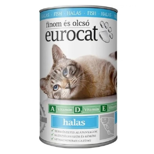 Влажный корм для взрослых кошек EuroCat с рыбой 415 г