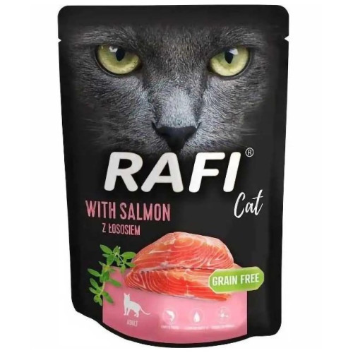 Вологий корм для котів Dolina Noteci Rafi Cat Pouch Adult with Salmon з лососем 300 г