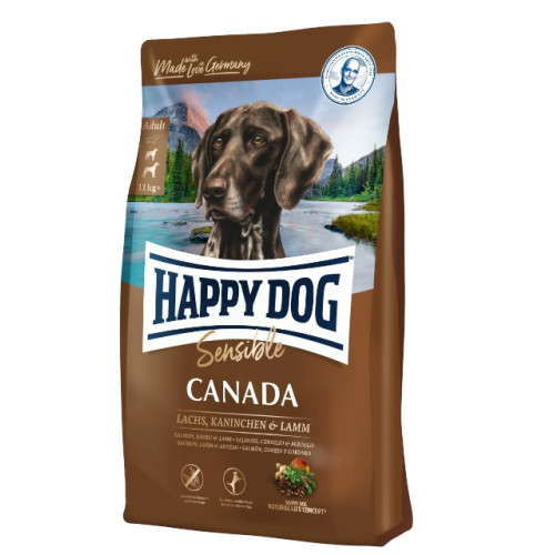 Сухой корм для собак средних и крупных пород Happy Dog Sensible Canada с повышенной чувствительностью к кормам без злаков  4 (кг)