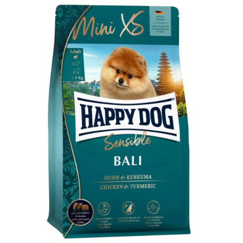 Сухой корм для собак мелких и очень мелких пород Happy Dog Mini XS Bali с курицей и куркумой 1.3 кг