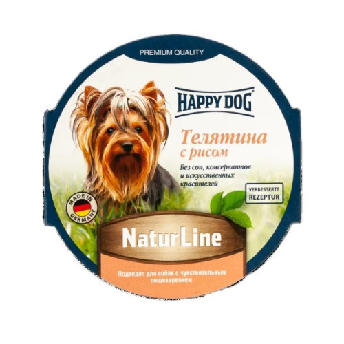 Влажный корм для собак Happy Dog Schale NaturLine KalbReis, паштет с телятиной и рисом 85 г