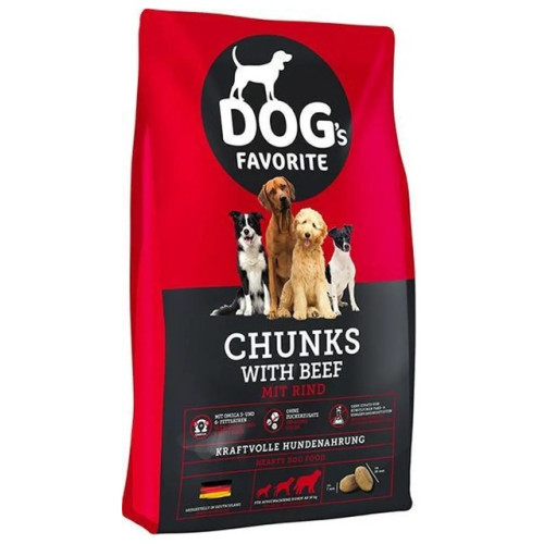 Сухий корм для дорослих собак Happy Dog Dog's Favorite Chunks With Beef з яловичиною 15 кг