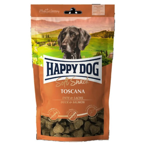 Лакомство для собак средних и крупных пород Happy Dog SoftSnack Toscana с уткой и лососем 100 г