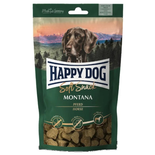 Ласощі для собак середніх та великих порід Happy Dog SoftSnack Montana з кониною 100 г