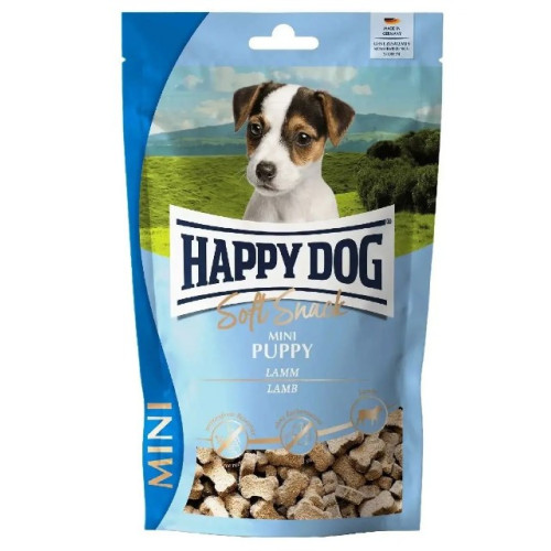 Ласощі для цуценят дрібних порід Happy Dog Happy Dog Soft Snack Mini Puppy зі смаком ягня та рису 100 г