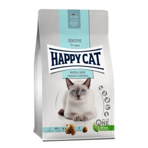 Сухой корм для кошек с чувствительным пищеварением Happy Cat Sensitive Magen & Darm с уткой и рисом 4 кг
